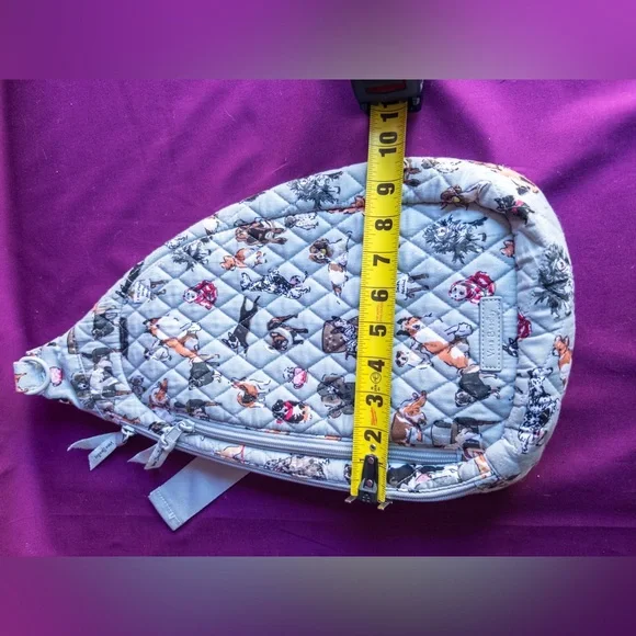 Vera Bradley Dog Print Sling Backpack Crossbody Quilted Bag - Picture 10 of 10